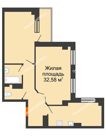 2 комнатная квартира 58,26 м² в ЖК Сокол Градъ, дом Литер 2