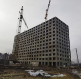 Ход строительства дома 2 в ЖК Лугометрия -