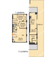 2 комнатная квартира 228,3 м² в Микрорайон Видный	, дом ГП-22 - планировка