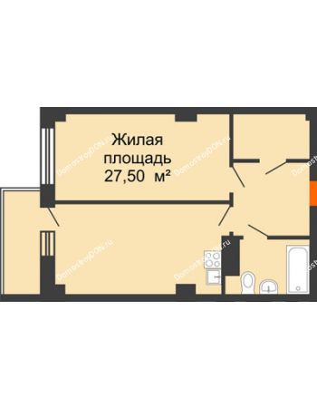 2 комнатная квартира 47,3 м² в ЖК Сокол Градъ, дом Литер 4 (5)