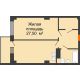 2 комнатная квартира 47,3 м² в ЖК Сокол Градъ, дом Литер 4 (5) - планировка