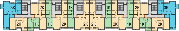 Планировка 3 этажа в доме Блок 4 в ЖК Ярд