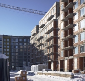 Ход строительства дома 5 в ЖК Брусника в Академическом -