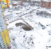 Ход строительства дома 1,2 в ЖК Лето на Титова -