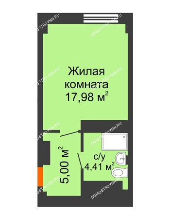 Студия 27,39 м² - Апарт-Отель Гордеевка