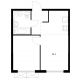 1 комнатная квартира 34,4 м² в ЖК Савин парк, дом корпус 8 - планировка