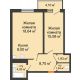 2 комнатная квартира 59,71 м² в ЖК Сокол на Оганова, дом Литер 2 - планировка