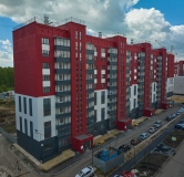 Ход строительства дома 49 в ЖК Вишневая Горка -