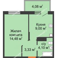 1 комнатная квартира 32,13 м² в ЖК Светлоград, дом Литер 22 - планировка