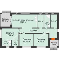 "Флоренция" 153 м² 153 м², КП Ясная Поляна - планировка