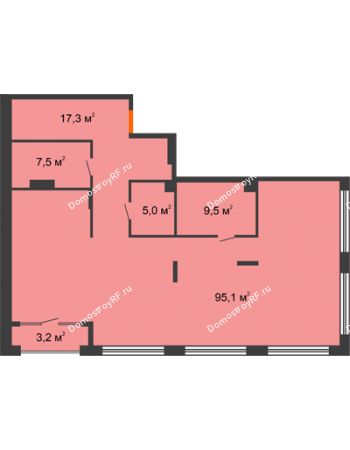 4 комнатная квартира 136,04 м² в Квартал 1А Первомайская, дом №3