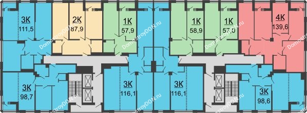 ЖК Бристоль - планировка 10 этажа