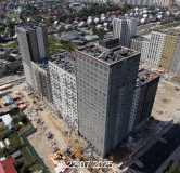 Ход строительства дома № 109, корпус 1 (ГП-73) в ЖК Беринг -