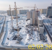 Ход строительства дома 12в в Микрорайон Нанжуль-Солнечный -