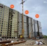 Ход строительства дома 22 в ЖК Авиатоr -