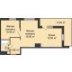 2 комнатная квартира 47,9 м² в ЖК Грани, дом Литер 2 - планировка