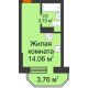Студия 18,92 м² в ЖК Светлоград, дом Литер 16 - планировка