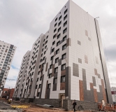 Ход строительства дома секции Д,Е,Ж,И в ЖК Новая Дема -