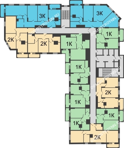 ЖК Гелиос - планировка 8 этажа